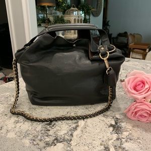 Black over the shoulder tote